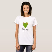 T-shirt Olive You Drôle Nourriture Cute Slogan Dessin (Devant entier)