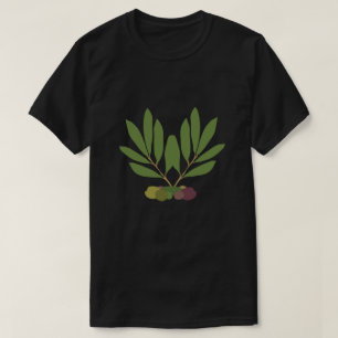 T-shirt Olives minimalistes et branches.
