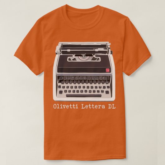 T-shirt Olivetti Lettera DL dessin couleur (Design devant)
