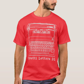 T-shirt Olivetti Lettera DL dessin de ligne blanche