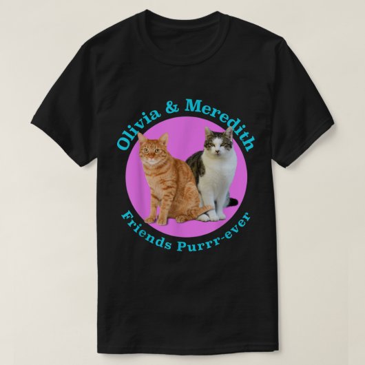 T-shirt Olivia Et Meredith Cat (Design devant)