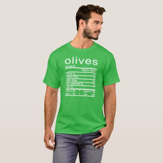 T-shirt olivier Nutrition Faits Drôle Thanksgiving (Devant entier)