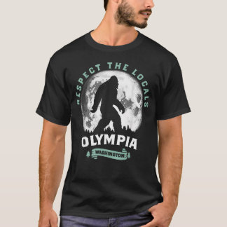 T-shirt Olympia Wa Respectez Les Locaux Sasquatch Pleine L