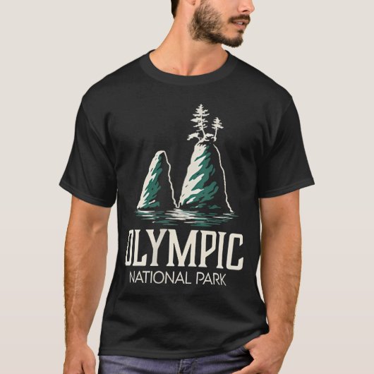 T-shirt Olympic National Park Washington (sur le devant et (Devant)