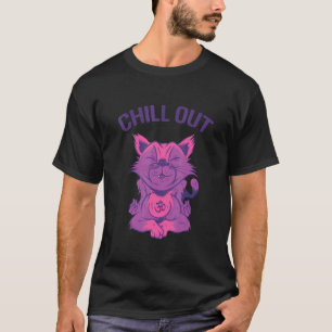 T-shirt Om Bija Mantra Chat Méditation Relaxante Siège Lot