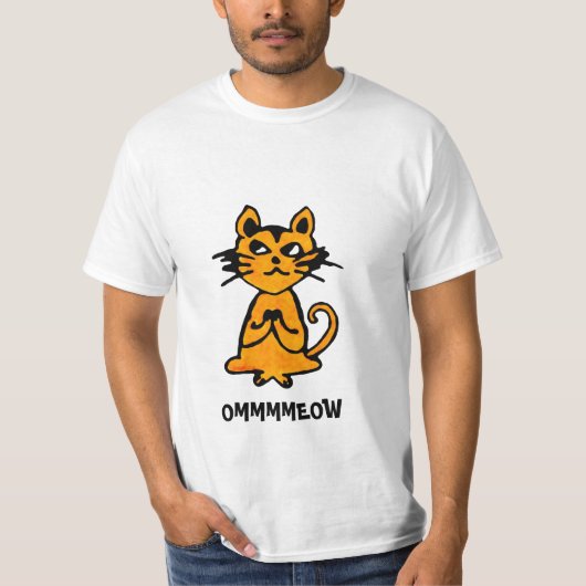 T-shirt Om Cat - Funny Yoga T Shirt (hommes) (Devant)