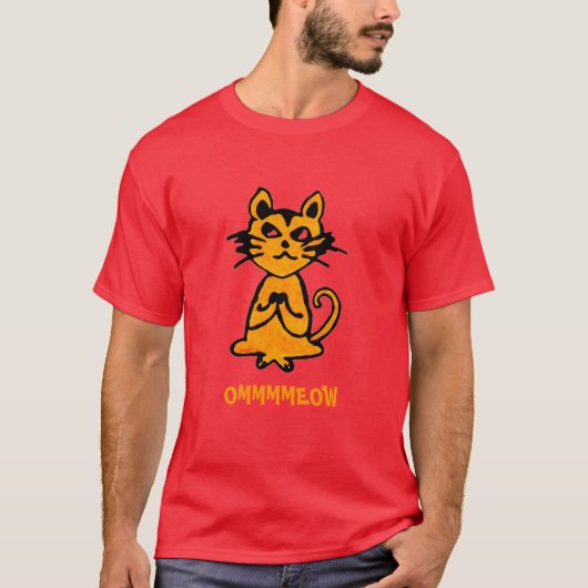 T-shirt Om Cat - Funny Yoga T Shirt (hommes) (Devant)