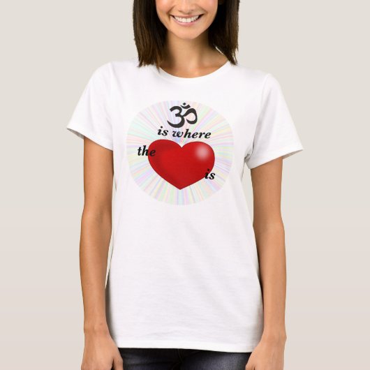 T-shirt OM est où le coeur est (Devant)