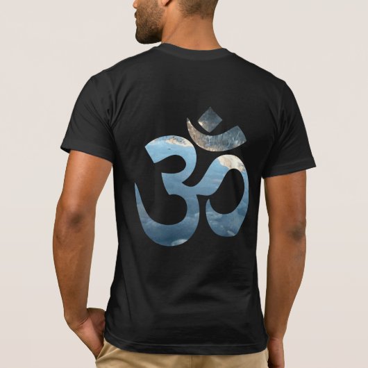 T-shirt Om Méditation Mantra Yoga Mens Avant Et Précédent (Dos)