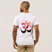 T-shirt Om Tree Sun Mantra Yoga Mens Double Côté (Dos entier)