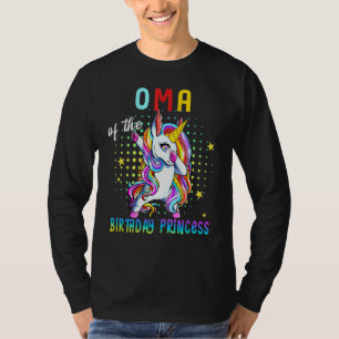 T-shirt Oma De La Princesse Anniversaire Dabbing Unicorn