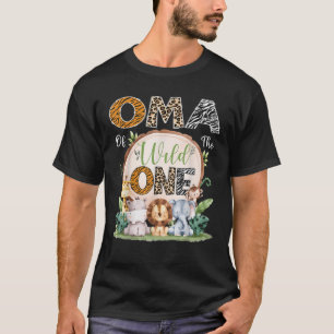 T-shirt Oma Of The Wild Un 1Er Anniversaire Safari Jungle