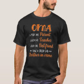 T-shirt Oma Un Petit Parent Enseignant Meilleur Ami Automn (Devant)