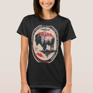 T-shirt Omaha Amérindien Né Liberté Wild Buf