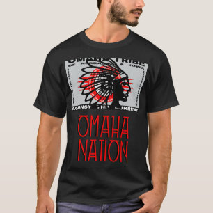 T-shirt Omaha Nation Drapeau Indigène Amérindien Tête