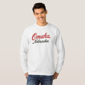 T-shirt Omaha Nebraska Script Design | Classic Midwest Cit (Devant entier)