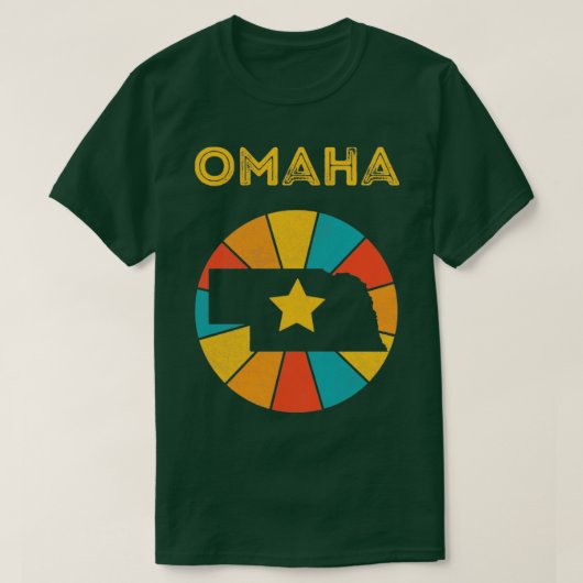 T-shirt Omaha Nebraska Vintage Souvenir désaffecté (Design devant)