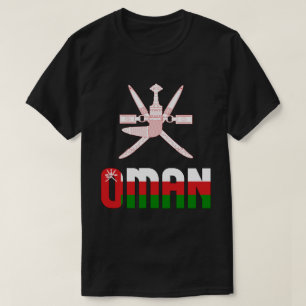 T-shirt Oman Drapeau et blason Patriotique