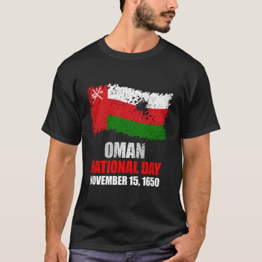 T-shirt Oman Drapeau Fête nationale de l'Oman (Devant)