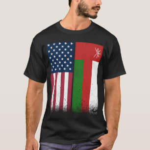 T-shirt Oman Drapeaux omanais américains Fier USA Oman