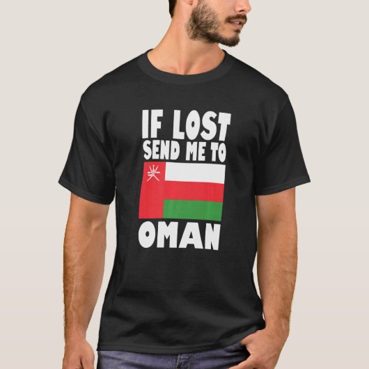 T-shirt Oman Flag Design If lost send me to Oman Premium (Devant)