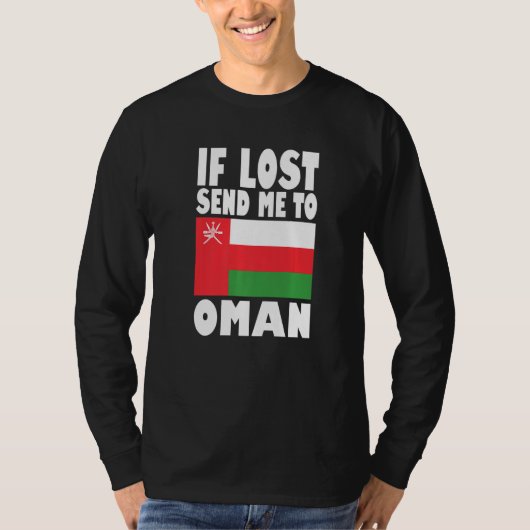 T-shirt Oman Flag Design If lost send me to Oman Premium (Devant)