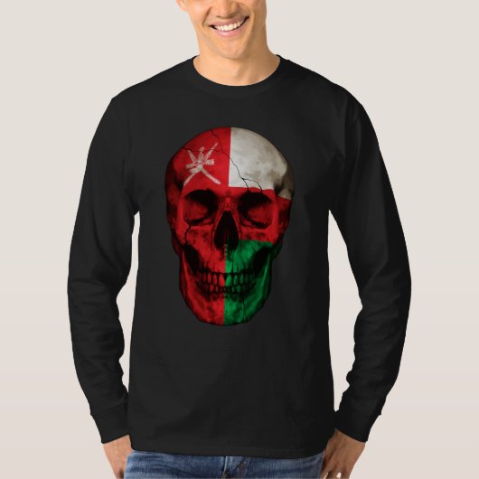 T-shirt Oman Flag Skull Omani Roots Proud Patriotic (Devant)