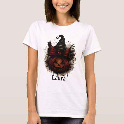 T-shirt Ombre Aura foncé - Nom personnalisé Carte (Devant)