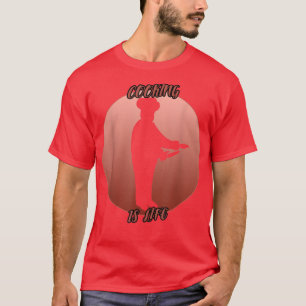 T-shirt Ombre de cuisine dans un cercle rouge