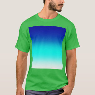 T-shirt Ombre de dégradé d'eau bleu de la mer des Caraïbes