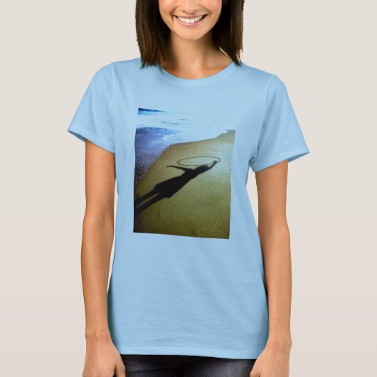 T-shirt Ombre de plage de cercle (Devant)
