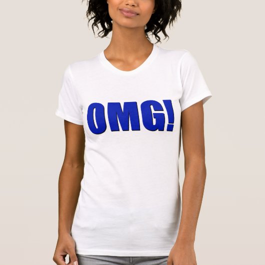 T-shirt OMG ! bleu (Devant)