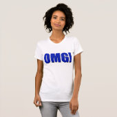 T-shirt OMG ! bleu (Devant entier)