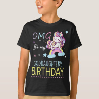 T-shirt OMG C'est l'anniversaire de ma Godgirl Mignonne Go
