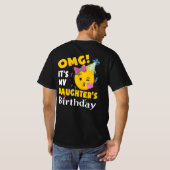 T-shirt OMG C'est le Cool d'anniversaire de ma fille Emoji (Dos entier)