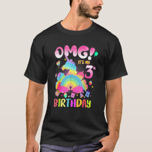 T-shirt Omg C'est mon 3e anniversaire fille Fidget 3 ans B