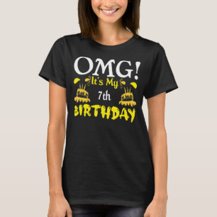 T-shirt Omg C'est mon 7e anniversaire fille 7 ans Annivers