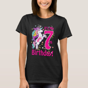 T-shirt Omg C'est mon 7e anniversaire filles Unicorne 7 an