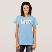 T-shirt OMG, oxygène magnésium périodique table Pun T-shir (Devant entier)