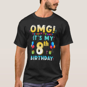 T-shirt OMG Son 8ème anniversaire fête d'anniversaire 8 an