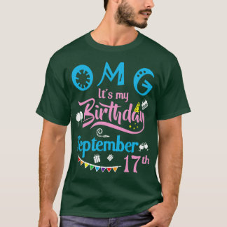 T-shirt OMG Son Anniversaire Le 17 Septembre Joyeux Annive