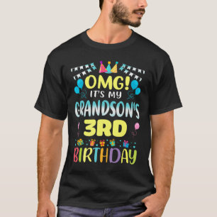 T-shirt Omg Son My Grandsons 3e Anniversaire Sweet 3 Ans O
