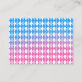 T-shirt omhoog blauw of roze Golf Genderstemming o Informatiekaartje (Achterkant)