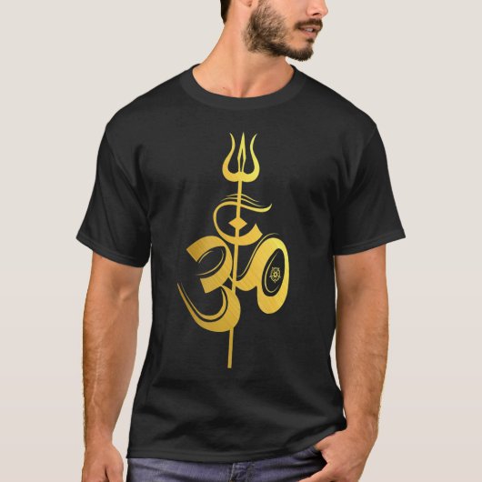 T-shirt OMLord Shiva Divine Spear Trident Trishul (Devant)