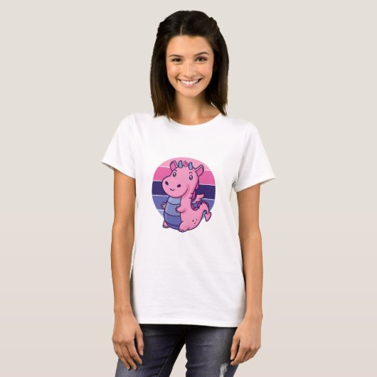 T-shirt Omnisexual Dragon Omnisexuality Flag Pride (Devant entier)