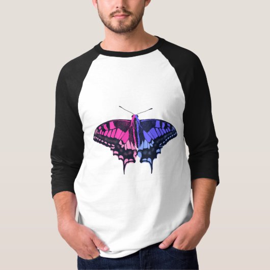 T-shirt Omnisexual Pride Flag Swallowtail Butterfly (Devant)