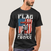 T-shirt On-back Stand For Flag Kneel Cross Patriotic Chris (Devant)
