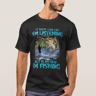 T-shirt On dirait que j'écoute, mais dans ma tête, je suis