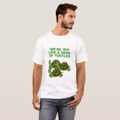 T-shirt On est comme un troupeau de tortues Drôle design (Devant entier)