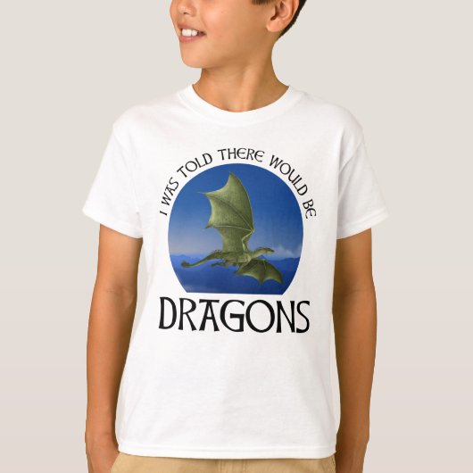 T-shirt On m'a dit qu'il y aurait des dragons (Devant)